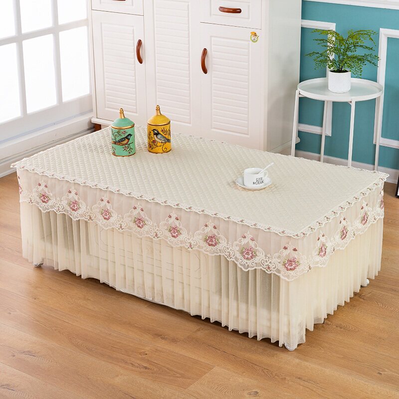 Tea table tablecloth cover living room rectangular simple modern coffee table cover fabric lace TV cabinet cover