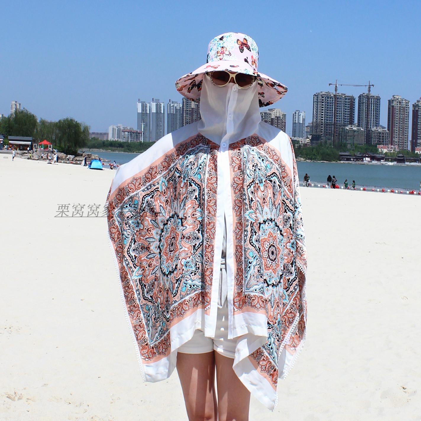 Bicycling electric car sunscreen battery locomotive sunshades anti-UV beach retro-shoulder thin women's summer