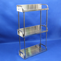Stainless steel seasoning rack kitchen shelf bathroom wall-mounted storage layer rack floor seasoning shelf
