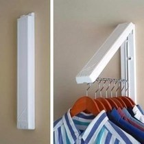 Space-type hanging wall on the small household hanger hook rack wall clothes cool shrink rod hotel affixed cool towel rack Europe