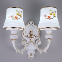 European-style wall lamp Living room Bedroom bedside Simple modern light luxury staircase aisle Hotel double-headed creative lamps LED