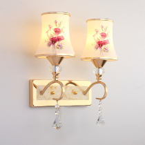 Wall lamp Bedroom bedside lamp LED crystal simple modern creative living room staircase Aisle balcony double-headed wall lamp