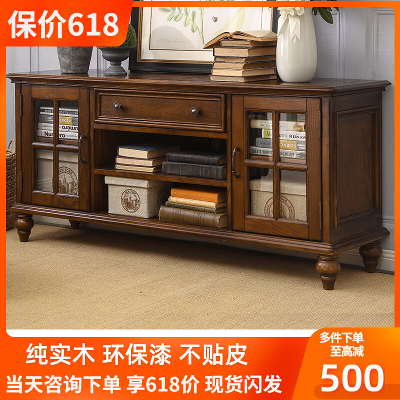 American TV Cabinets Luxurious modern minimalist solid wood Living room Home Furniture American Countryside High Short Cabinet Large Small And Medium Size