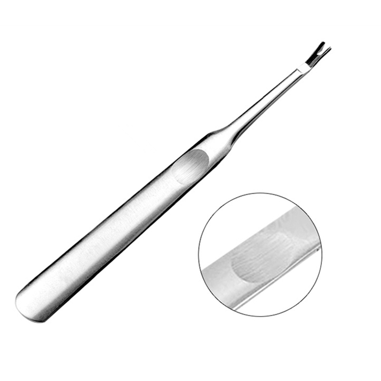 不锈钢死皮推 V型修剪刀叉推 去死皮修脚指甲钳 美甲套装工具包邮