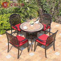 Mojia outdoor leisure table and chair combination cast aluminum Villa Terrace iron garden chair courtyard balcony five sets