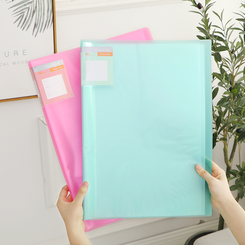 Korean version thickened A3 data book 8 open folder transparent insert clip 8K drawing album A3 sketching paper picture book