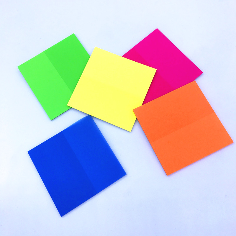 Fluorescent sticker 76 * 76mm convenient to stick with fluorescent note stickup classification N post-post Pepsi sticker colorful transparent adhesive tape stickup