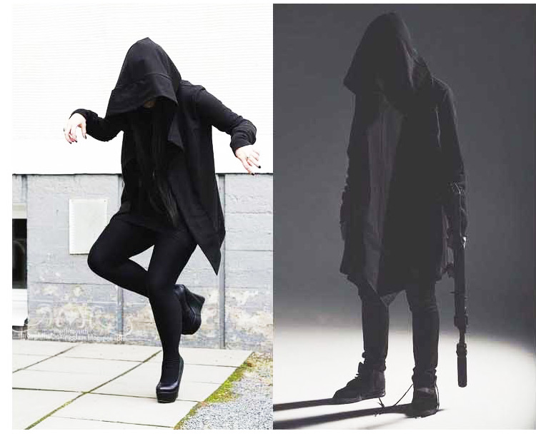 2018 mùa xuân và mùa hè mới dark nam áo gió nam dài trùm đầu wizard cloak cloak coat thin