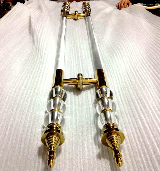 European-style crystal door handle Glass door wooden door handle Modern stainless steel handle