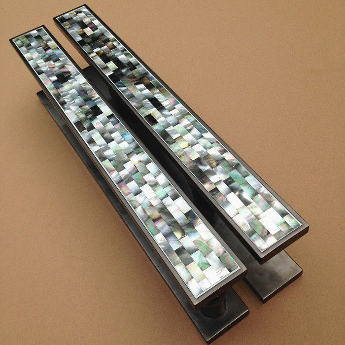 Glass door handle Hotel villa club door handle Shell craft handle High-end luxury door handle