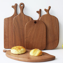 Solid wood cutting board fruit board black sandalwood cutting board household cattle chopping board food breadboard tray photo props