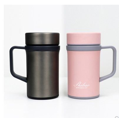 Hong Kong Shibaogu Bone China Insulated Cup 500ml Desktop Large Capacity Portable Business Tea Cup Insulated Water Cup with Handle