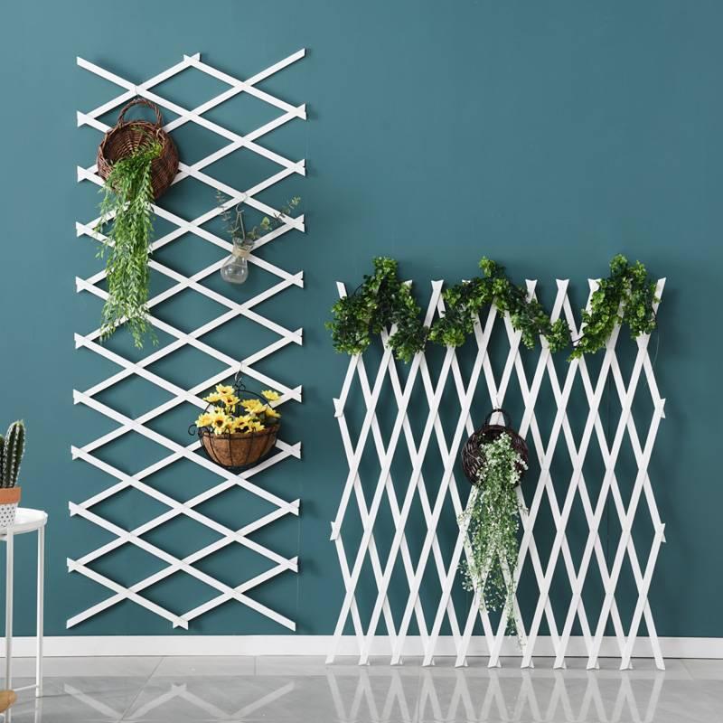 Fence garden yard grid courtyard fence table guard fence fence exterior anti-balcony decoration white wood anti-corrosion fence