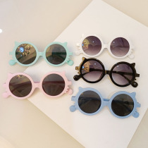 New children sun glasses Boys and Girls cute cat cartoon glasses children anti-ultraviolet sunglasses sunshade mirror tide
