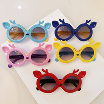 Childrens sunglasses boys cute super cute cartoon deer anti ultraviolet children glasses tide girl baby sun glasses