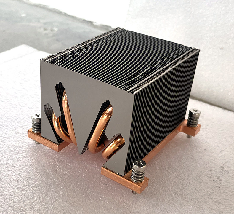 2011-pin rectangular 2U server radiator passive four heat pipes