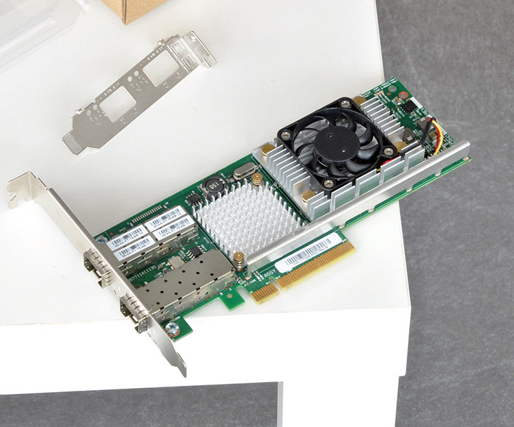 Qlogic Broadcom BMC957711 10GE SFP Dual Port Ethernet Fiber Card (Hardware iSCSI)