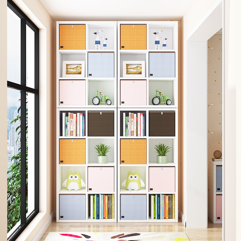 Simply modern children's bookcase landing frame free combination of cabinet locker debris toy container cabinet