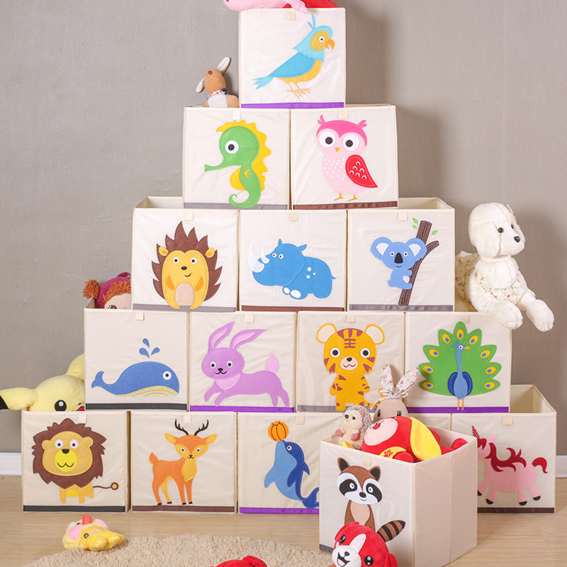 Manufacturer direct sales washable children's toy containing box cloth art and environmental protection containing box wardrobe sorted and sorted boxes 
