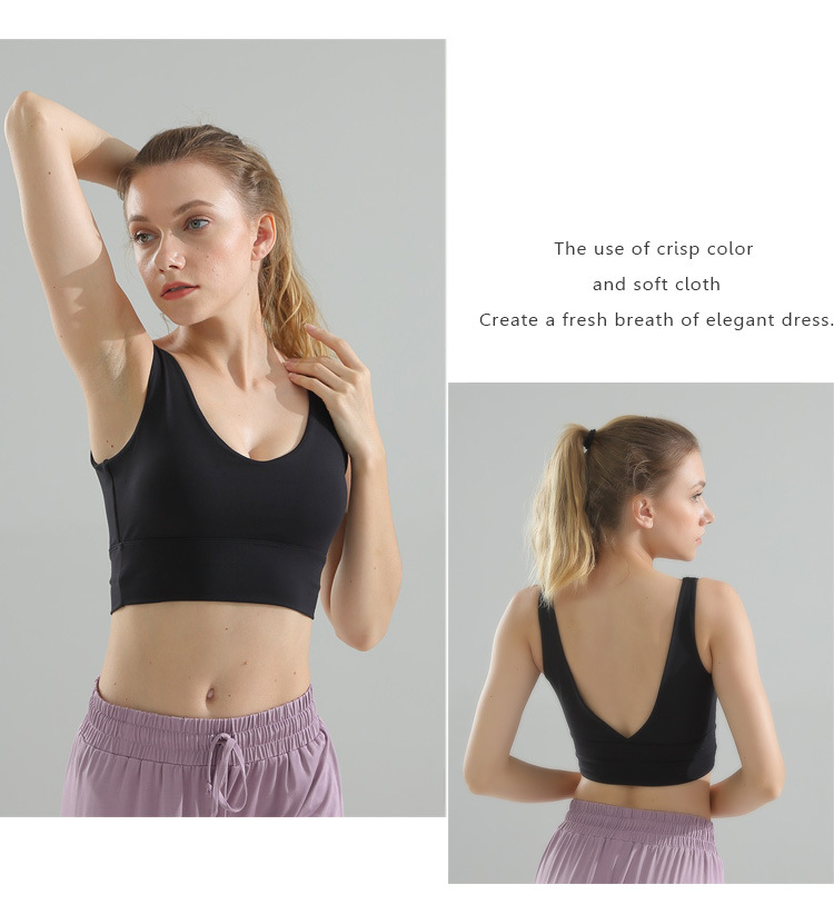 Đồ lót thể thao nữ chống sốc tập hợp các khuôn mẫu làm đẹp trở lại áo vest yoga cường độ cao chống chảy xệ áo ngực thể dục - Đồ lót thể thao áo zumba