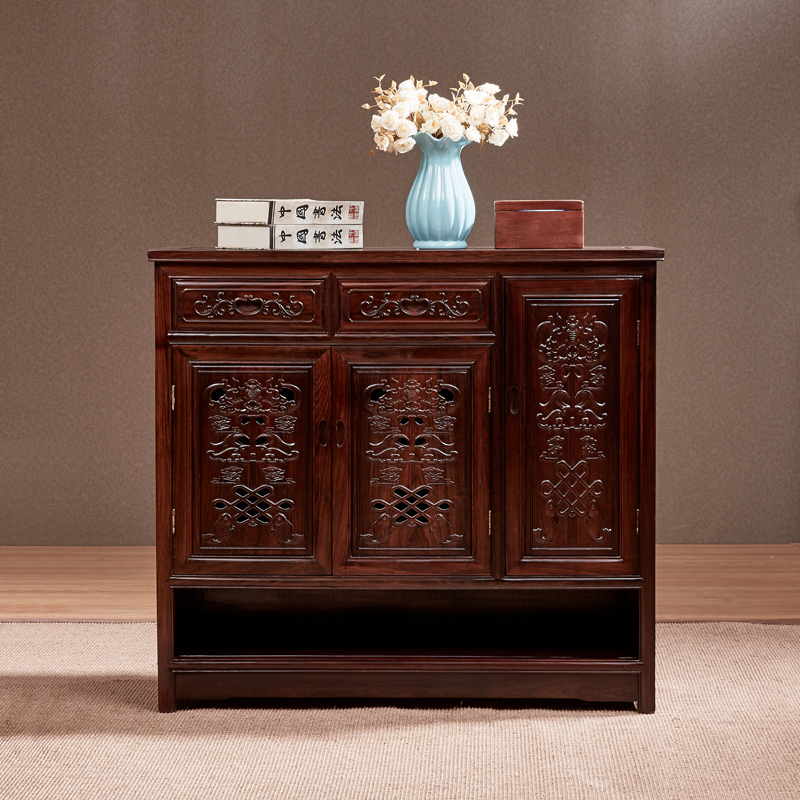 Chinese style red wood shoes cabinet solid wood entrance door home furniture East African sour branches Small lockers African acids branches Mugnak Guan Guan Cabinet