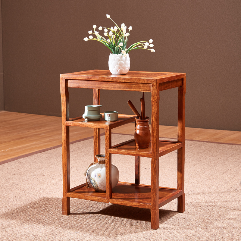 Chinese red wood tea water cabinet Hedgehog Purple Sandalwood Small Square Tea Table Solid Wood Furniture Tea Room Telephone Rack Africa Flowers Pear Wood Edge A Few