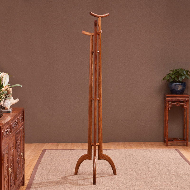 Chinese red wood cloak hat rack Hedgehog Purple Sandalwood Bedroom Floor Shelf Living Room Solid Wood Furniture Genguan Pear Wood Hung Hanger
