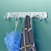 Space aluminum adhesive hook clothes hook hook hook toilet clothes adhesive hook towel hook kitchen aluminum alloy adhesive hook Wall