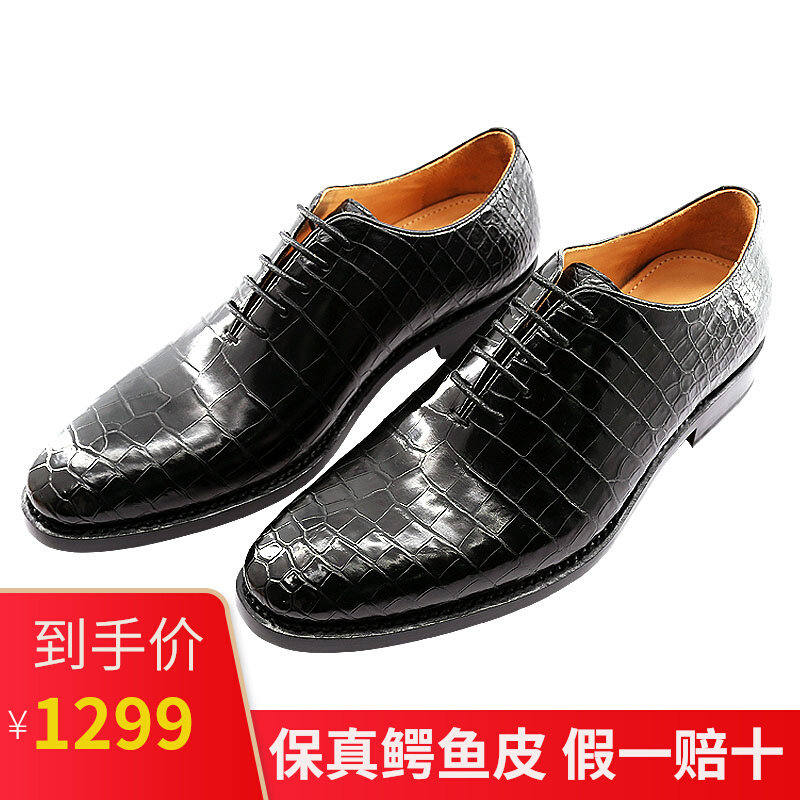 Classic Goodyear Thai crocodile leather shoes men's autumn and winter leather business suits handmade men's shoes men's leather shoes