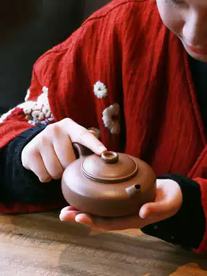 Runpu Purple Sand Art Collection ① 248cc descending slope old section green mud Pangu Purple Sand pot