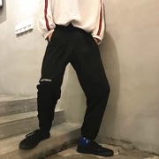 Phiên bản tiếng Hàn của Harajuku bf gió thư thêu thể thao quần âu hoang dã lỏng chân harem quần dài quần nam và nữ thủy triều