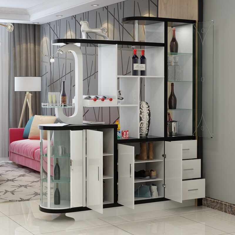 Entry porch cabinet hall cabinet wine cabinet hall cabinet partition shoe cabinet double-sided screen hall cabinet simple modern 18 meters