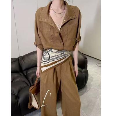 a complete set of 2026 new women's clothing that is both stylish and cool for spring and autumn, featuring two pieces