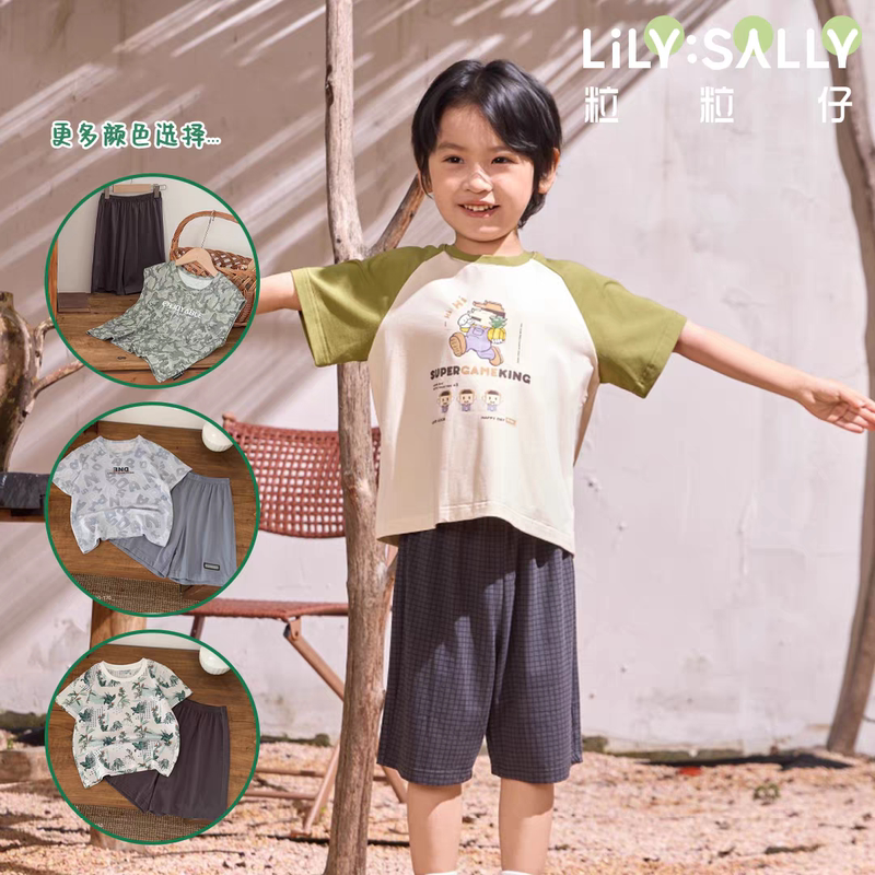 Grainy Wei Qi Cat 2026 Spring/Summer Children's Short Sleeve Set Boys' Modal Cotton Comfortable Short Sleeve Shorts Grainy Wei Qi Cat 2026 Spring/Summer Children's Short Sleeve Set Boys' Modal Cotton Comfortable Short Sleeve Shorts