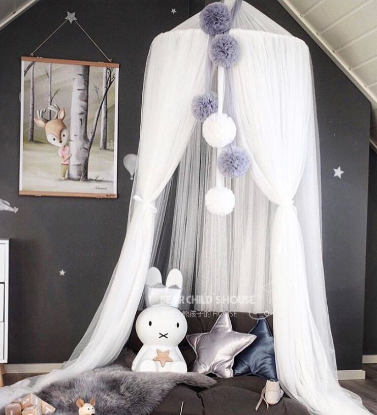 phiên bản dày của lớp vỏ cửa sổ trần đĩa giường ngủ gạc và trang trí tấm màn che góc trên bednets cô gái tim Chơi Nhà - Bed Skirts & Valances rem giuong