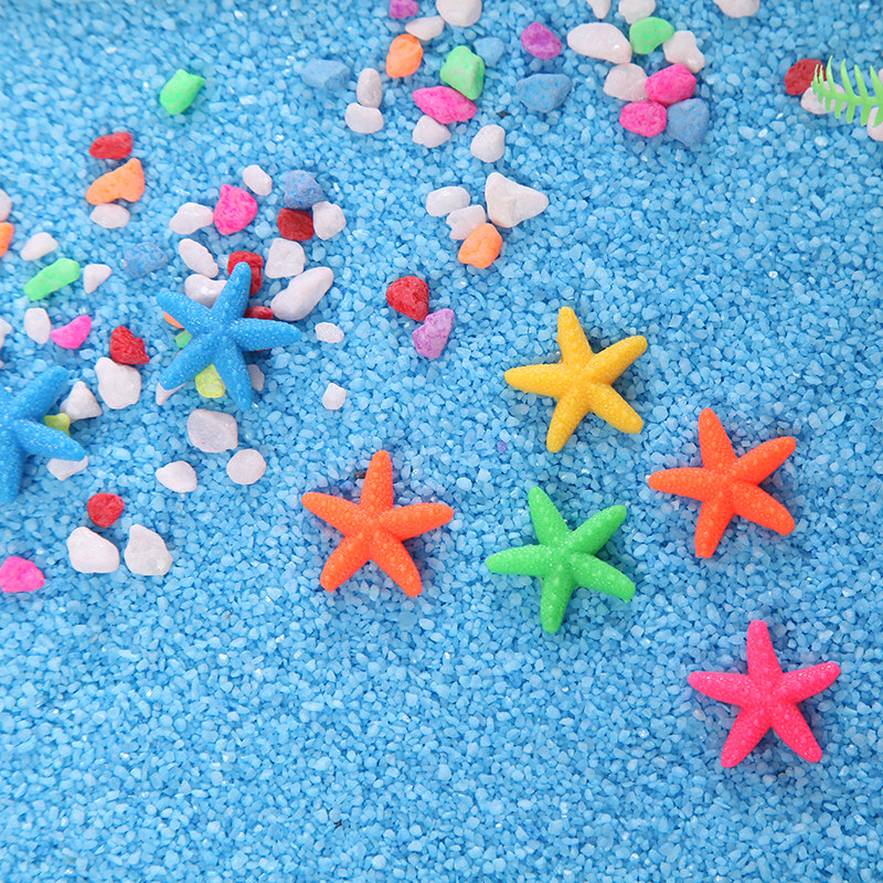 Creative Micro Landscape Fabrication of Willingness Bottle Accessories Pendulum with Luminous Sand Colored Stone Tropical Fish Sea Star Natural Shell Sea Snail