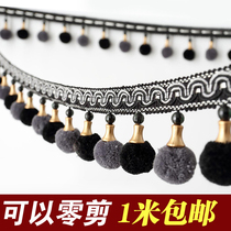  Nordic curtain lace hair ball accessories Wedding hem decoration pendant hanging spike beads accessories Bottom edge spike tassels