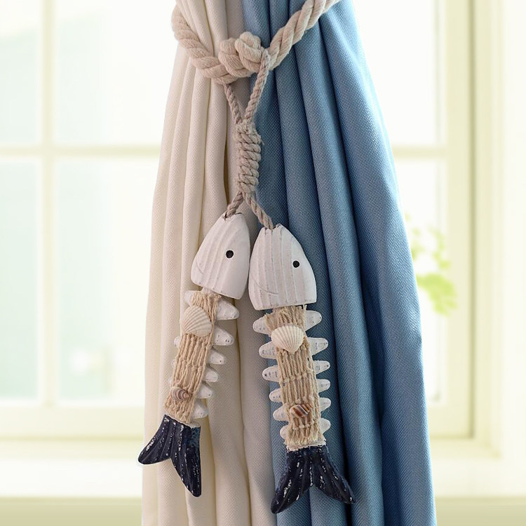 Creative curtain buckle hanging ball strap tie strap tie strap a pair of jewelry bundled rope modern minimalist Nordic style