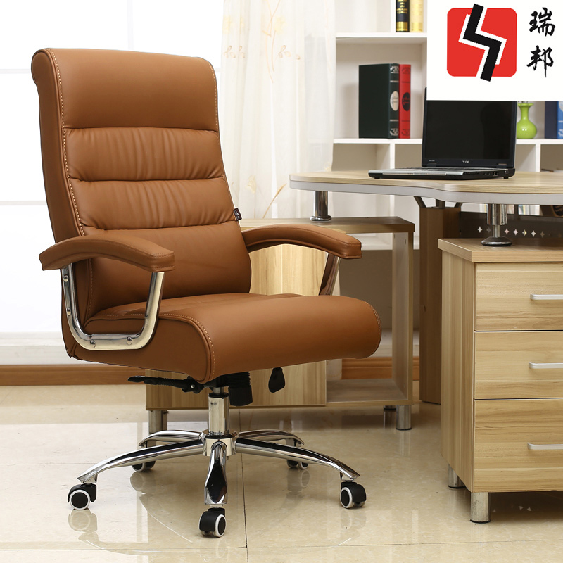 Computer chair Home office chair leather boss chair fashion lift swivel chair bow conference chair staff chair