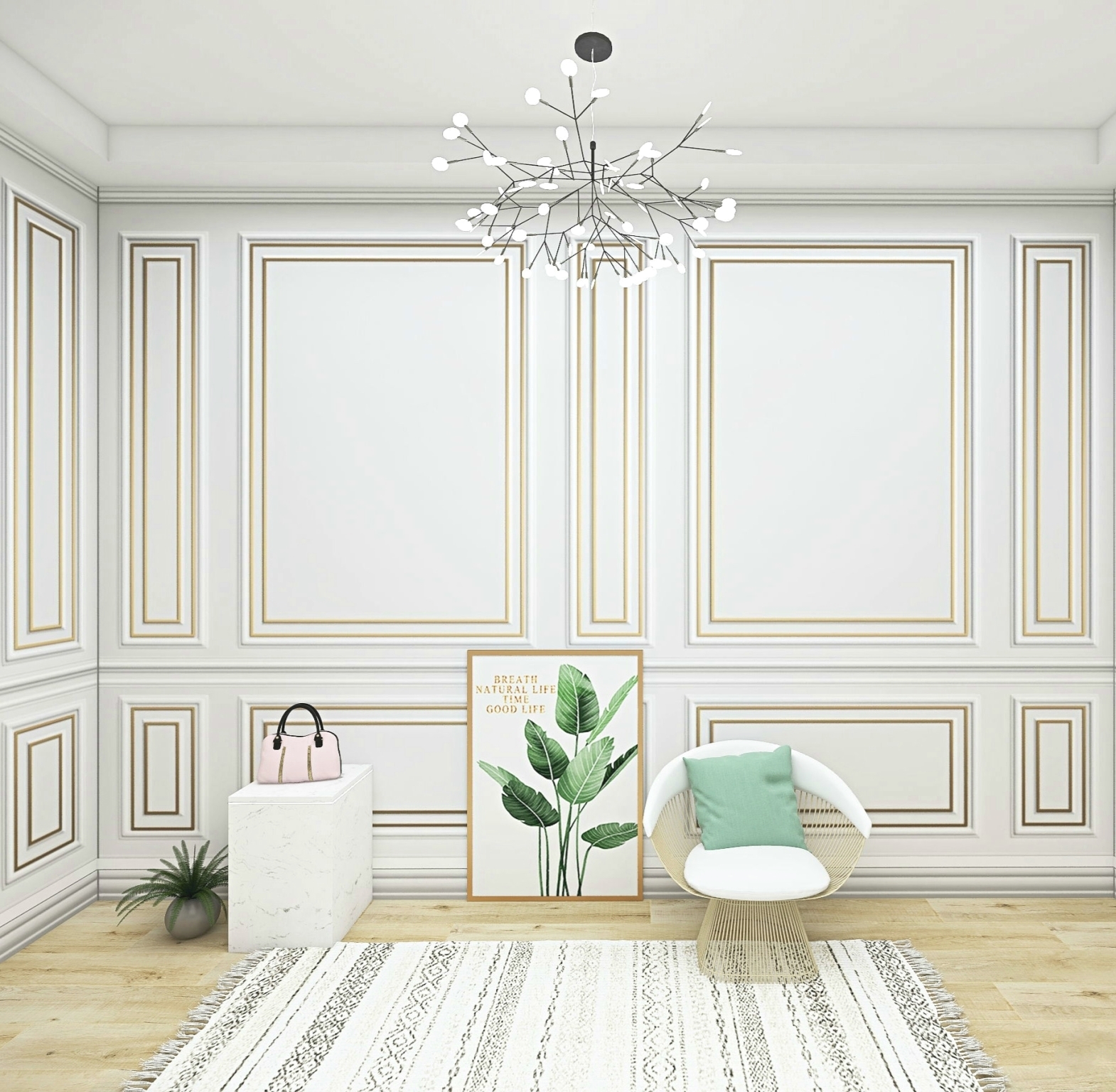 European-style gypsum wire bamboo fiberboard bedroom bed wall integration board splicing fast-assembled custom wall board