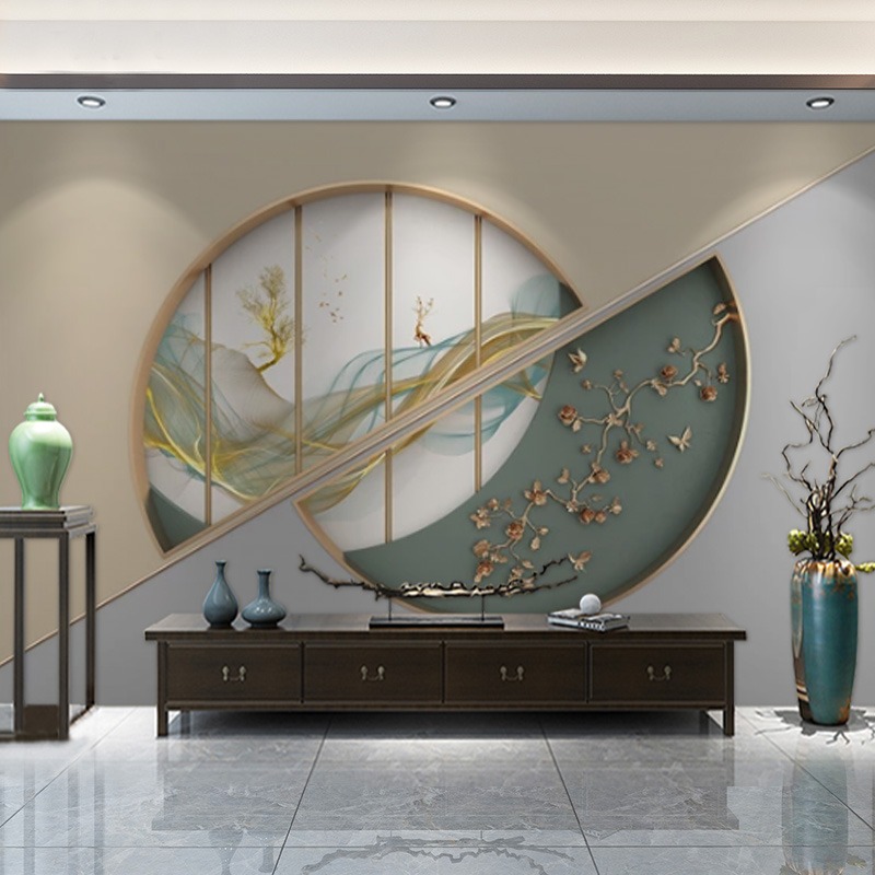 Customized TV background bamboo fiberboard living room sofa simple integrated wall panel bedroom decoration quick installation wall panel