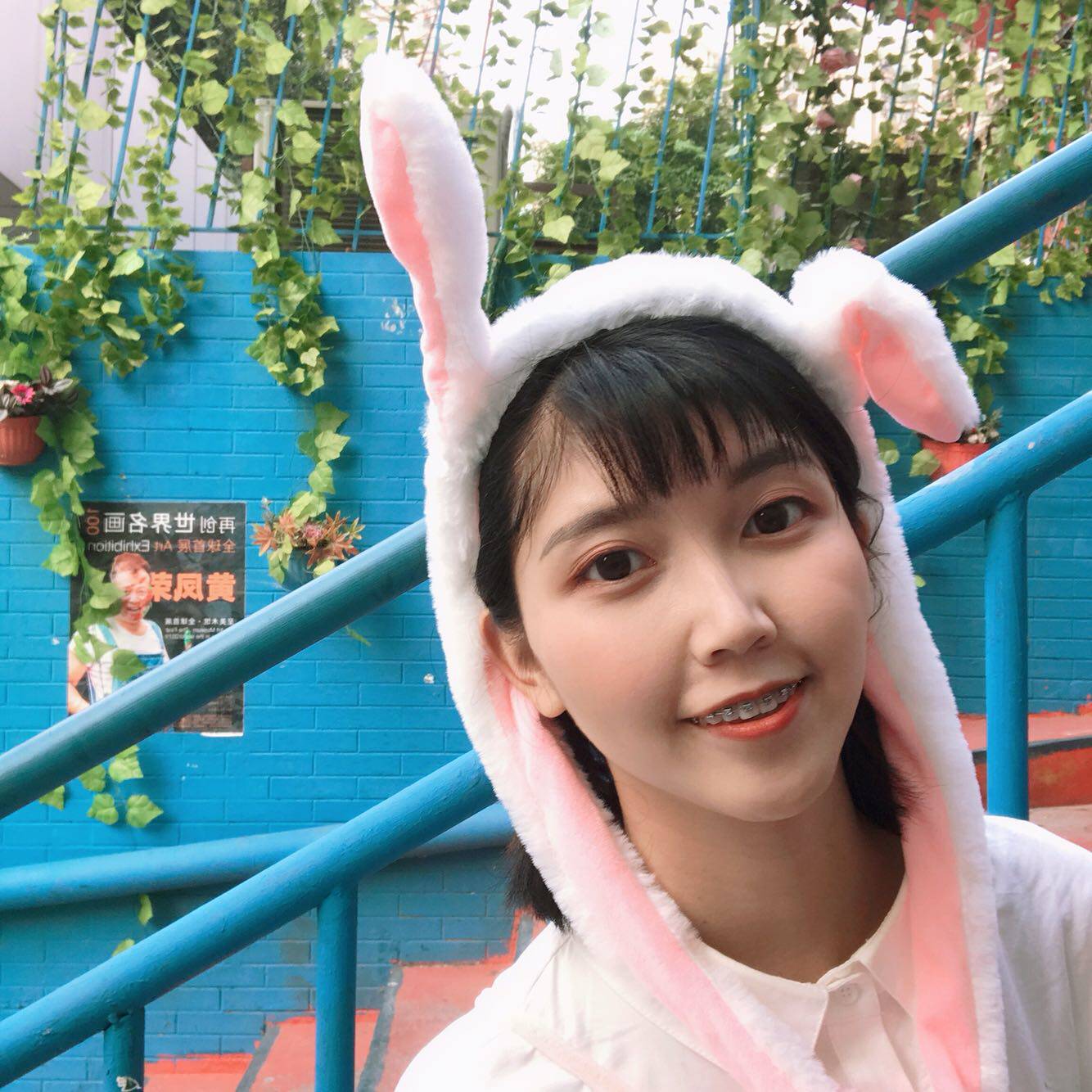 Net red moving rabbit ears headband cute and funny moving rabbit airbag headband unicorn hairpin hair accessories