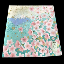 Fuji cherry blossom season Made in Japan printed cotton handkerchief womens towel Cotton handkerchief Cotton handkerchief gold soft