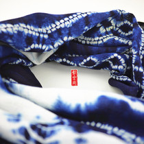 Yunnan specialty Dali Bai handmade tie-dyeing natural dye Banlangen grass ash tie-dyed long scarf