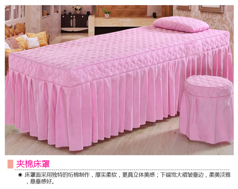 khăn trải giường End vẻ đẹp denim bedspread vẻ đẹp massage dành riêng áp dụng vải ghế đẩu tay áo có thể được tùy chỉnh - Trang bị tấm khăn trải giường spa giá rẻ