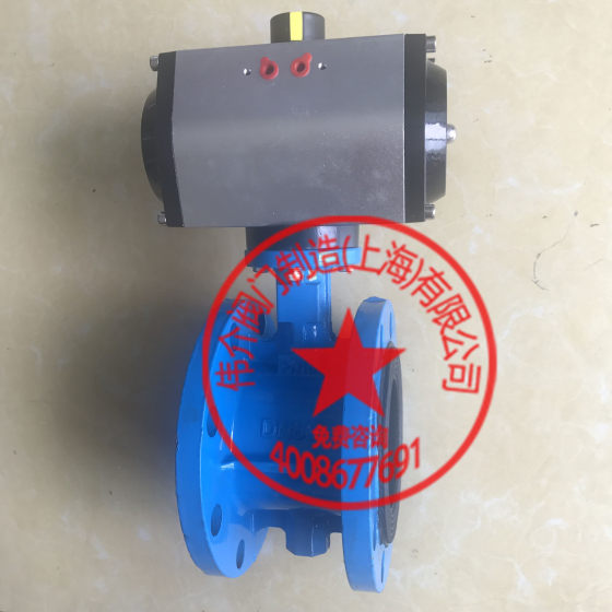 Weijie Valve Manufacturing (Shanghai) Co., Ltd. D641X-16 플랜지 공압 버터 플라이 밸브 DN300 복동 GT