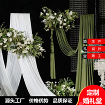 Wedding stretch fabric ceiling gauze fabric milk silk ceiling floating cloud roof gauze decoration hotel wedding engagement layout