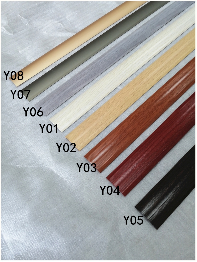 PVC floor special alloy edge bar T font 7 font right angle transition bar L wood floor pressure