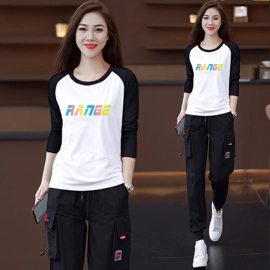 广场舞舞蹈练功服嘻哈街舞潮牌休闲运动套装爵士舞服装女表演出服