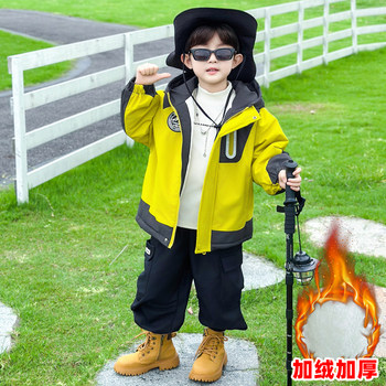 Boys' Fleece-Lined Jacket, Autumn and Winter 2026 New Model, Children's Winter Jacket, Baby Thickened Padded Parka Cotton Coat